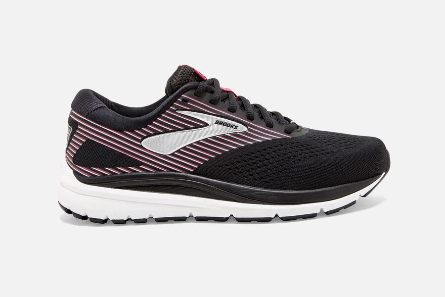 Addiction 14 Road Brooks Running Shoes NZ Womens - Black/Pink/Silver - YEXZFT-739